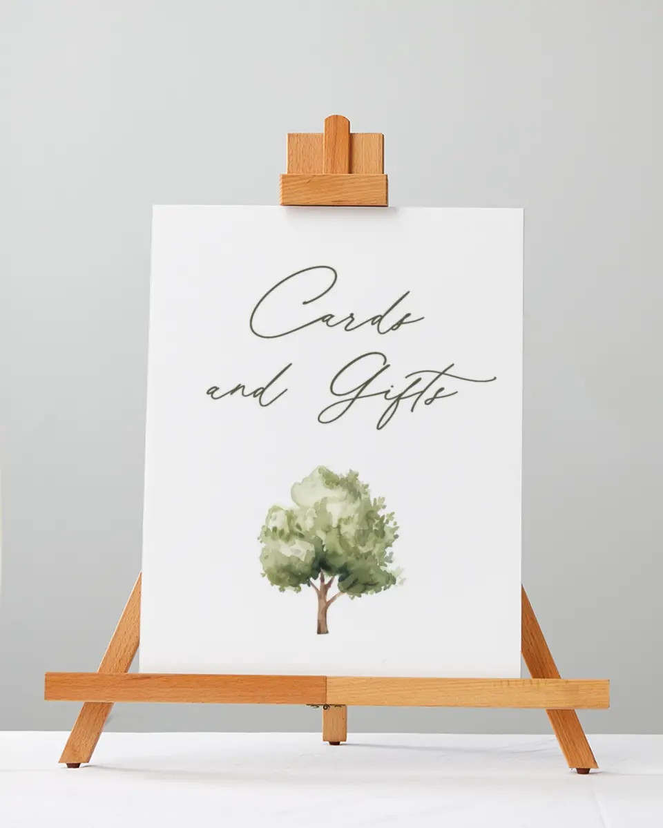 This is a 5" x 7" Cards & Gifts Sign called Willowmere printed in full color