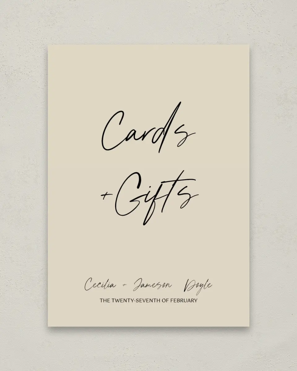 This is a 5" x 7" Cards & Gifts Sign called Nazareth & Stone printed in full color