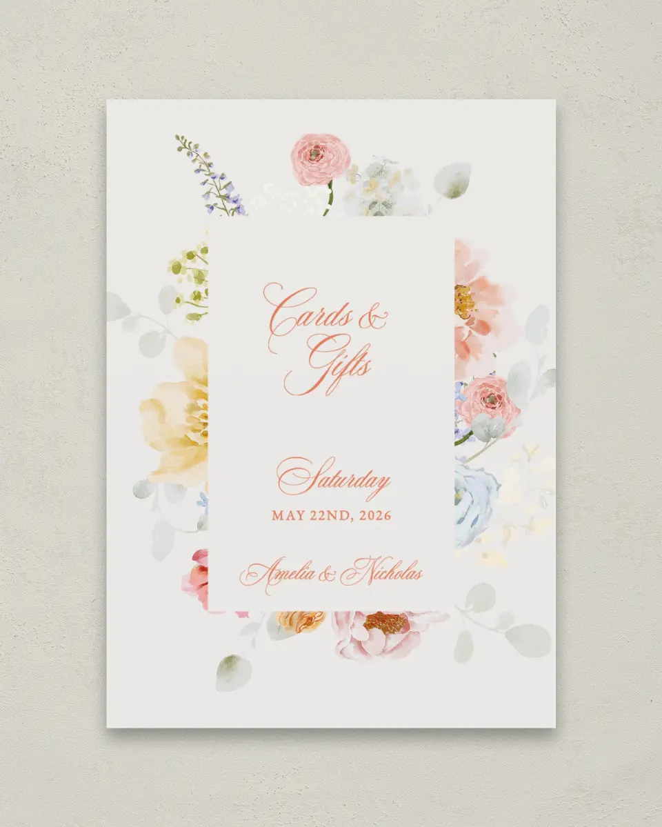 This is a 5" x 7" Cards & Gifts Sign called Forever Favorite printed in full color