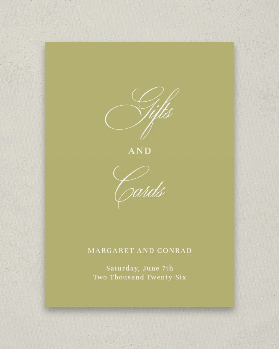 This is a 5" x 7" Cards & Gifts Sign called Evening in Bloom printed in full color