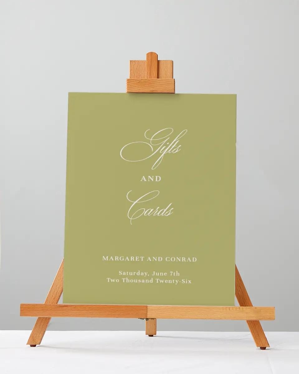 This is a 5" x 7" Cards & Gifts Sign called Evening in Bloom printed in full color