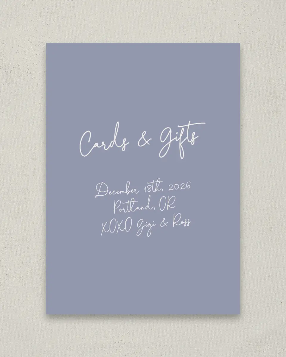 This is a 5" x 7" Cards & Gifts Sign called Yours Truly printed in full color