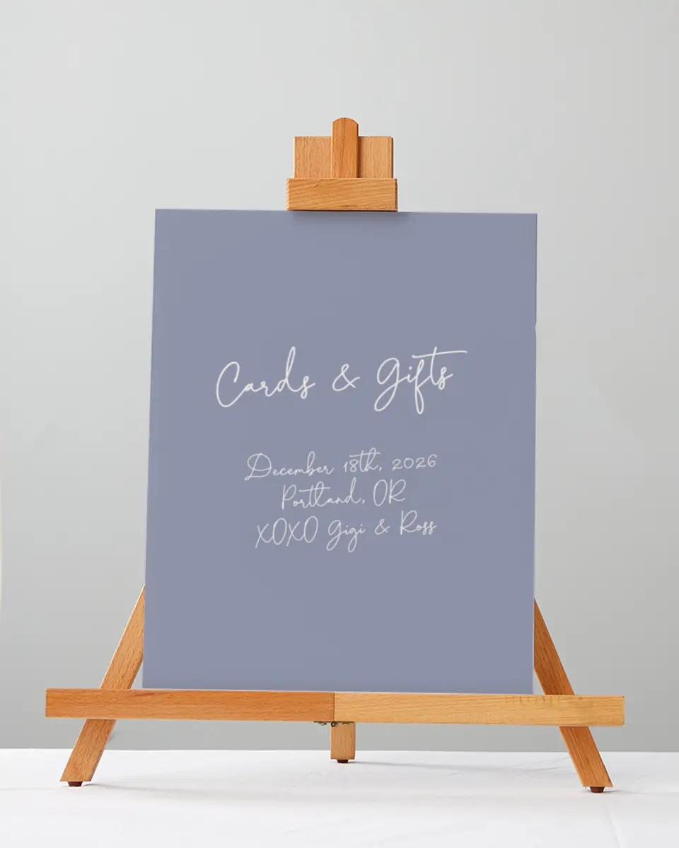 This is a 5" x 7" Cards & Gifts Sign called Yours Truly printed in full color
