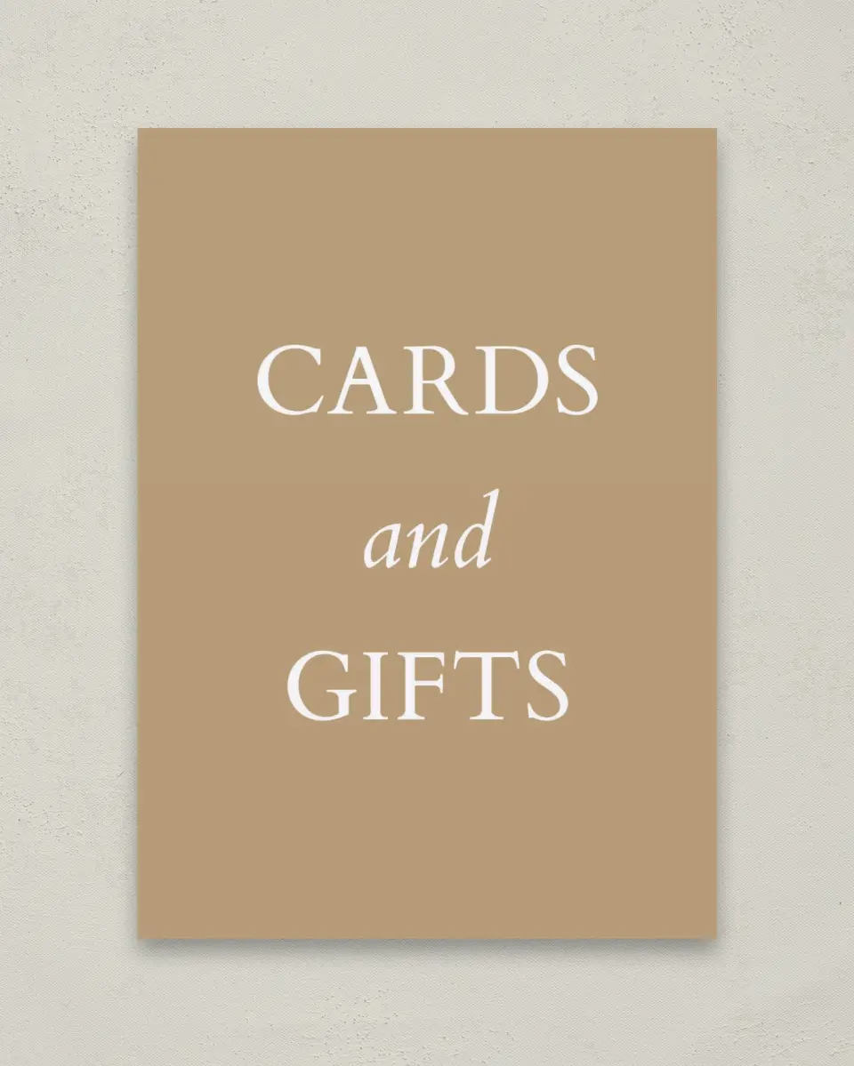 This is a 5" x 7" Cards & Gifts Sign called Soft Branchlets printed in full color