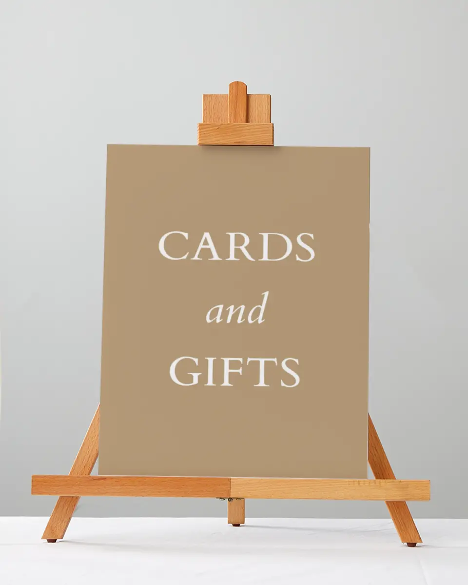 This is a 5" x 7" Cards & Gifts Sign called Soft Branchlets printed in full color