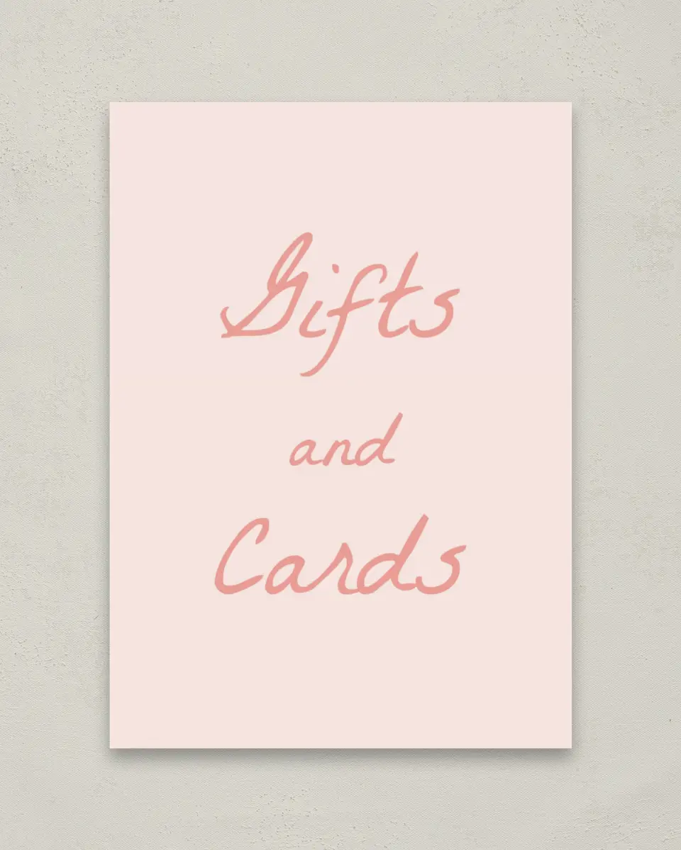 This is a 5" x 7" Cards & Gifts Sign called Maritime Vows printed in full color