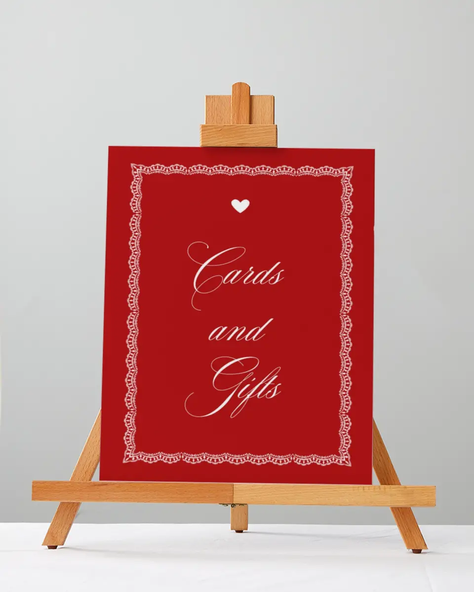 This is a 5" x 7" Cards & Gifts Sign called Elevated Vegas printed in full color with Gold foil