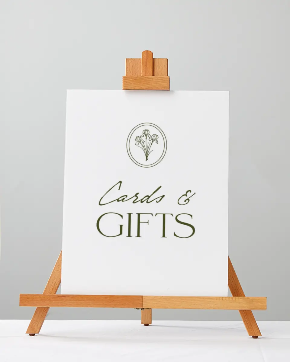 This is a 5" x 7" Cards & Gifts Sign called The Georgia printed in full color