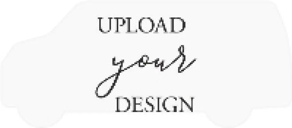 This is a 1¾" x 4" Van-Shaped Upload Your Design called 1¾" x 4" Van-shaped Magnets printed in full color