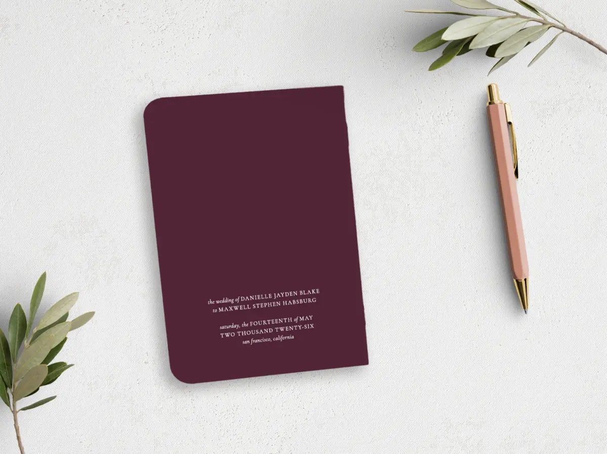 Vow Book Back