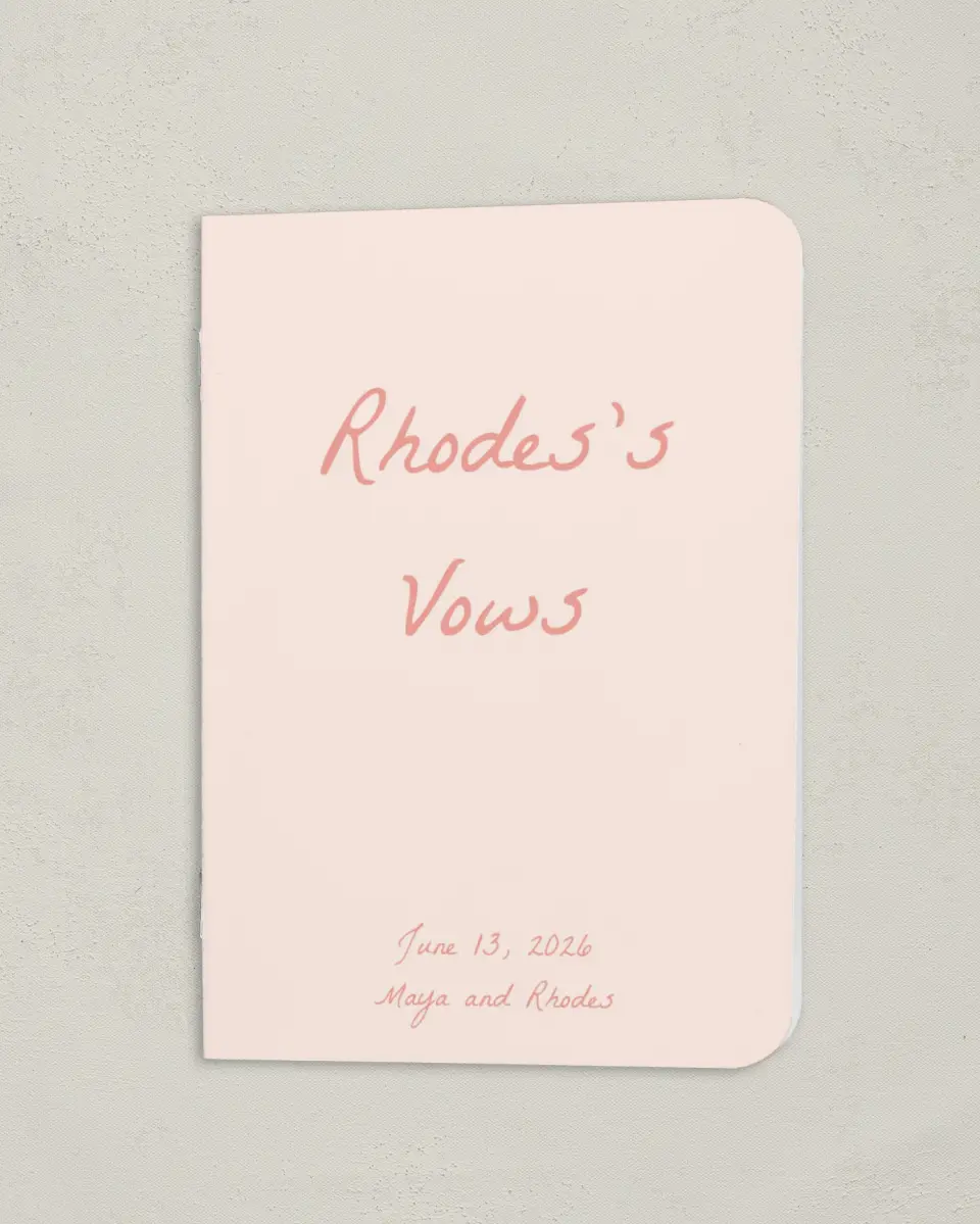 This is a 4" x 5½" Folded Bride Vow Book called Maritime Vows (Groom) printed in full color