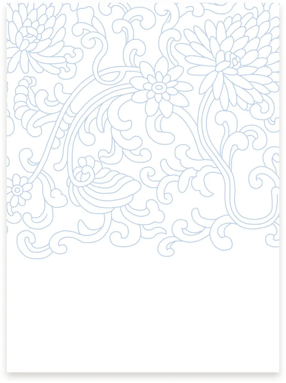 This is a 5¼" x 7.125" Vellum called Pristine Beauty printed in full color