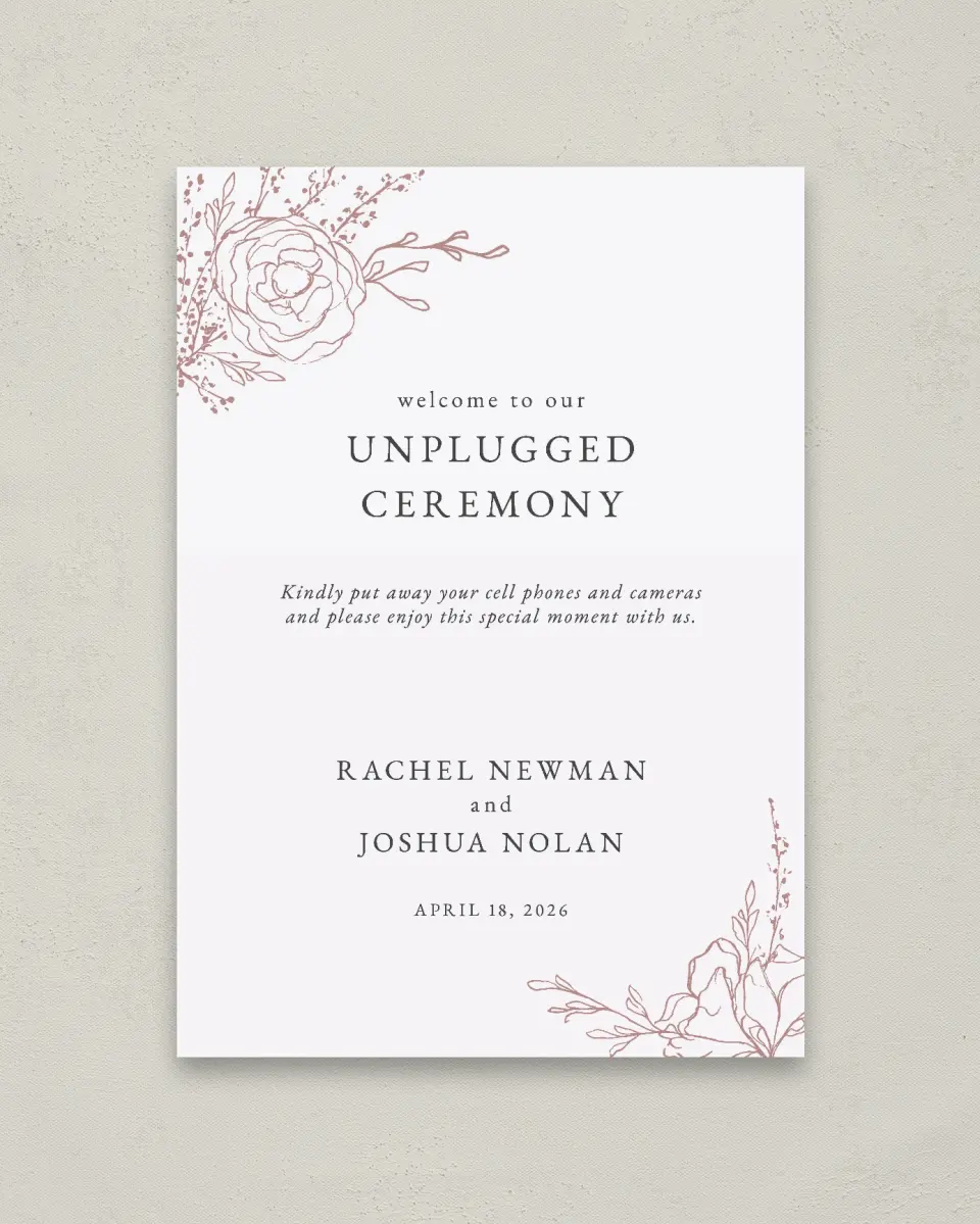 This is a 20" x 28" Unplugged Sign called Blooming Rose printed in full color