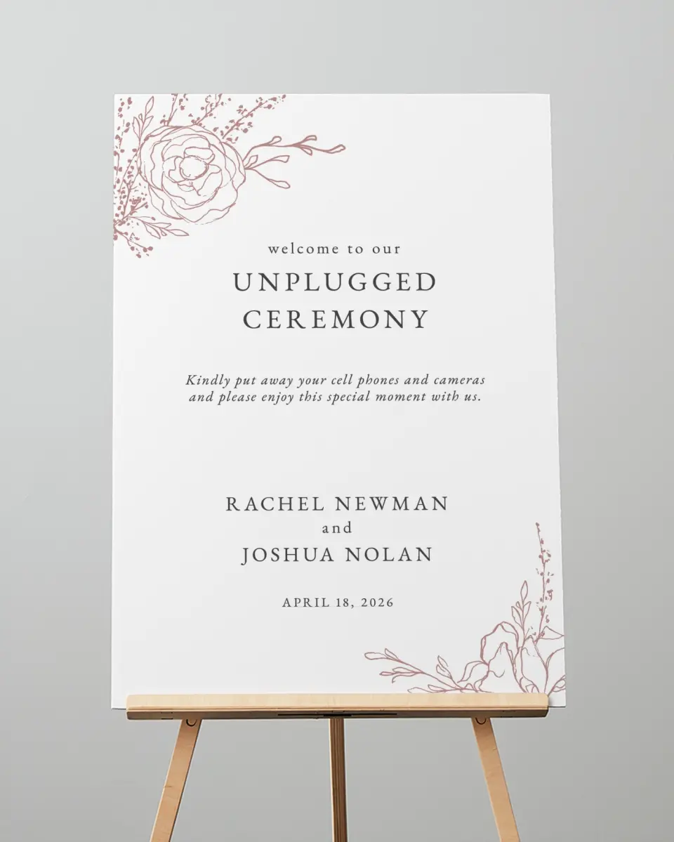 This is a 20" x 28" Unplugged Sign called Blooming Rose printed in full color