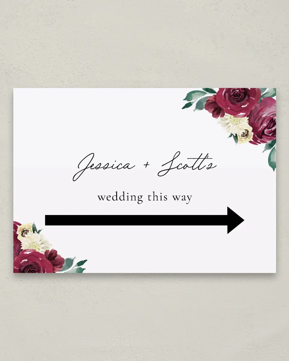 This is a 20" x 28" Direction Sign called Floral Touch printed in full color