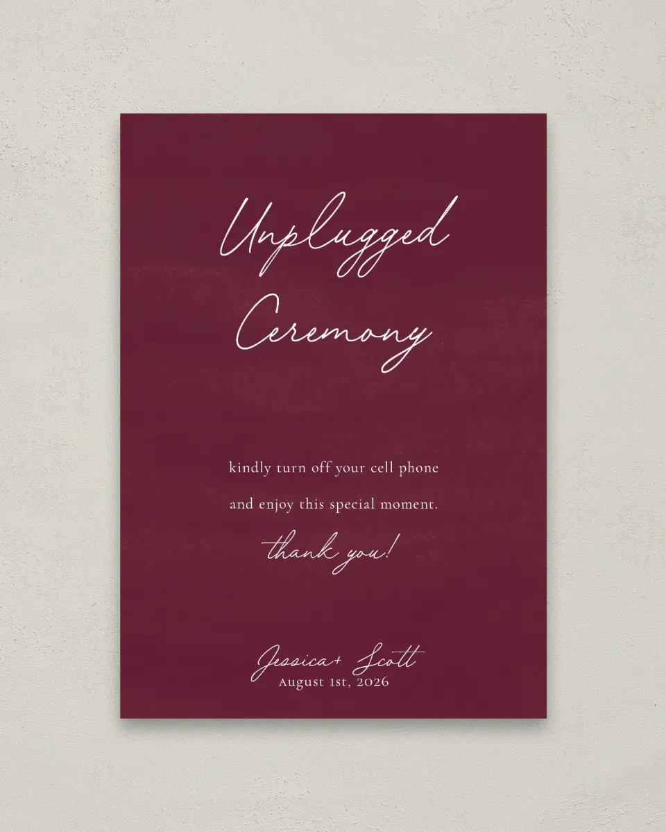This is a 20" x 28" Unplugged Sign called Floral Touch printed in full color