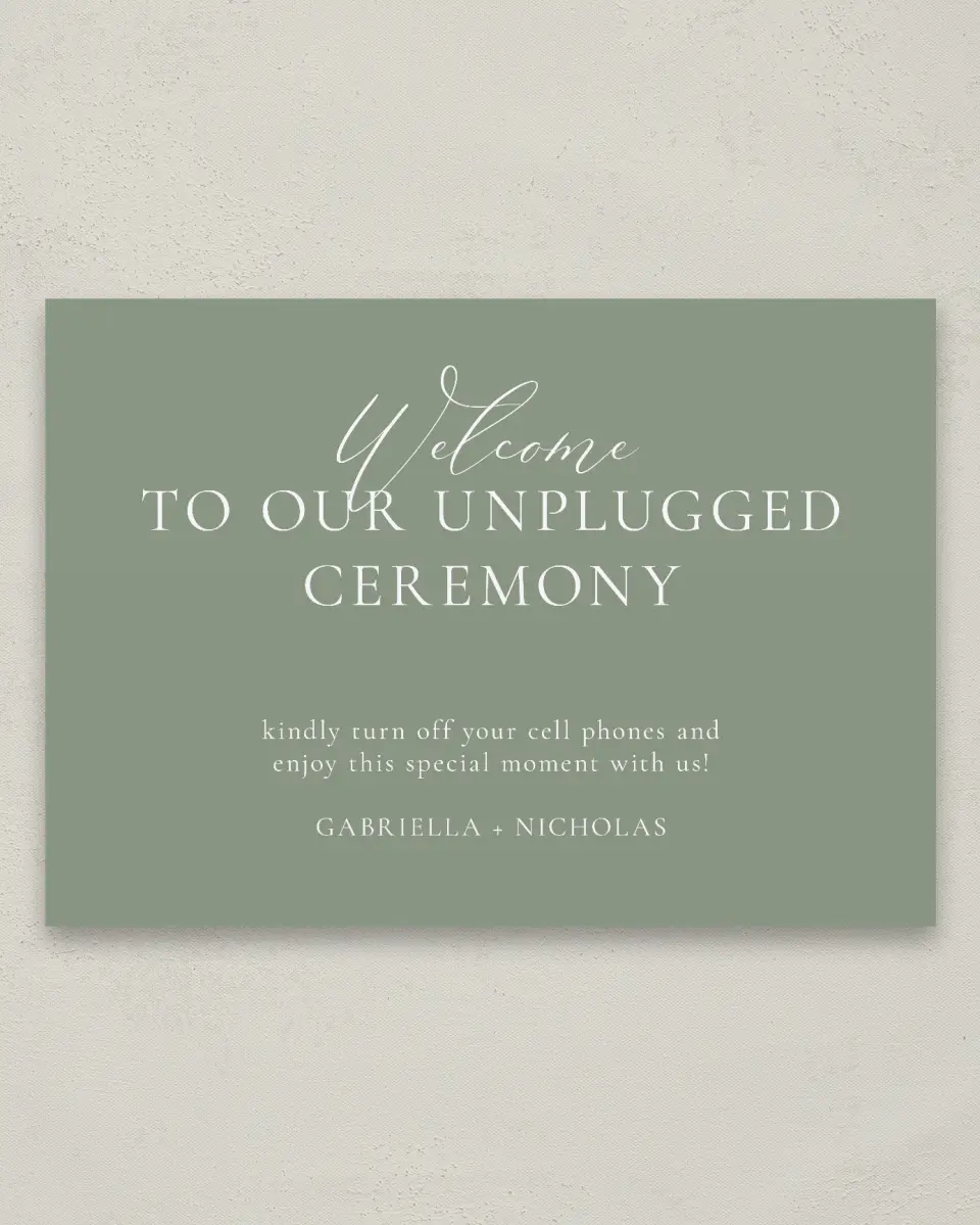 This is a 20" x 28" Unplugged Sign called Minimalist Type printed in full color