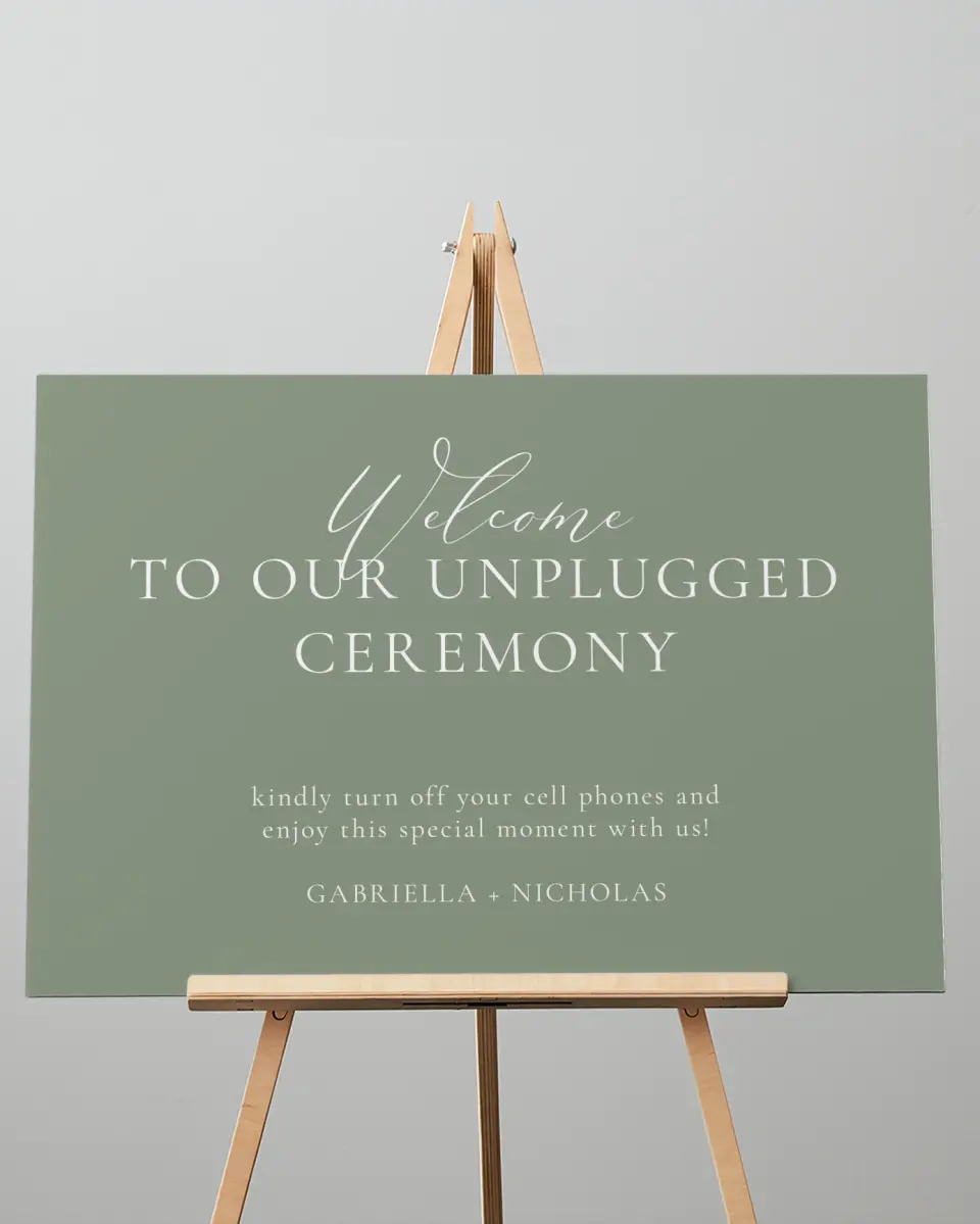This is a 20" x 28" Unplugged Sign called Minimalist Type printed in full color