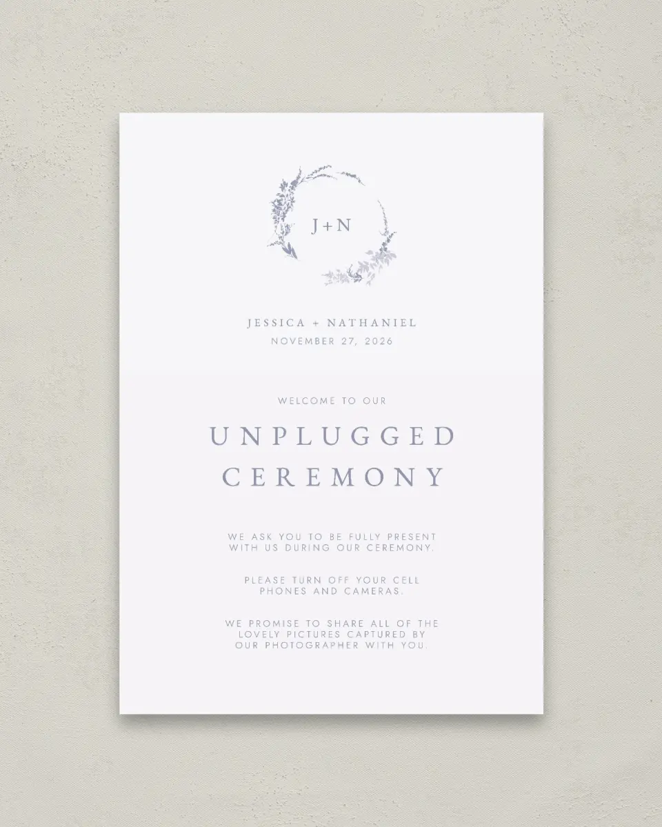 This is a 20" x 28" Unplugged Sign called Dainty Wreath printed in full color