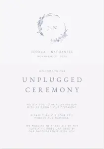 Dainty Wreath Unplugged Wedding Signs