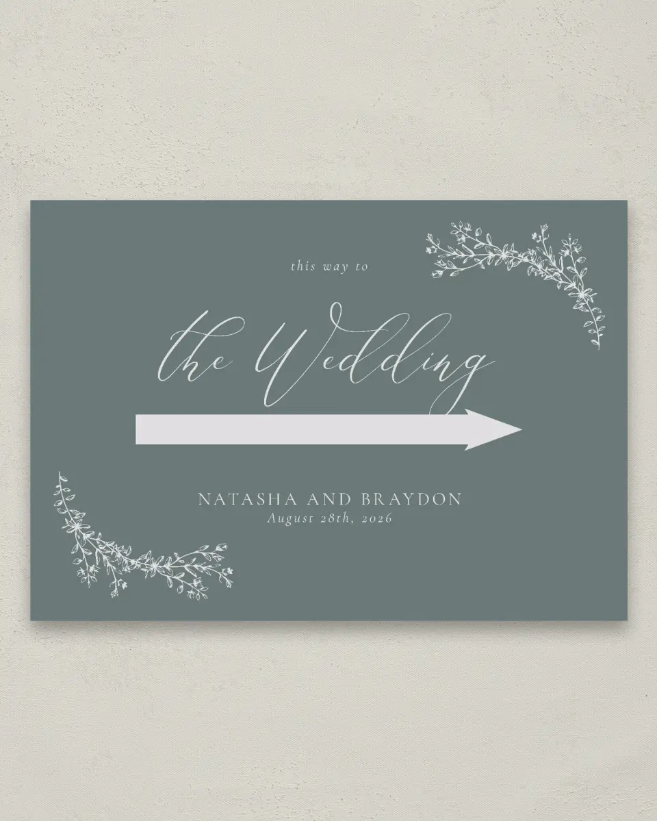 This is a 20" x 28" Direction Sign called Timeless Order printed in full color