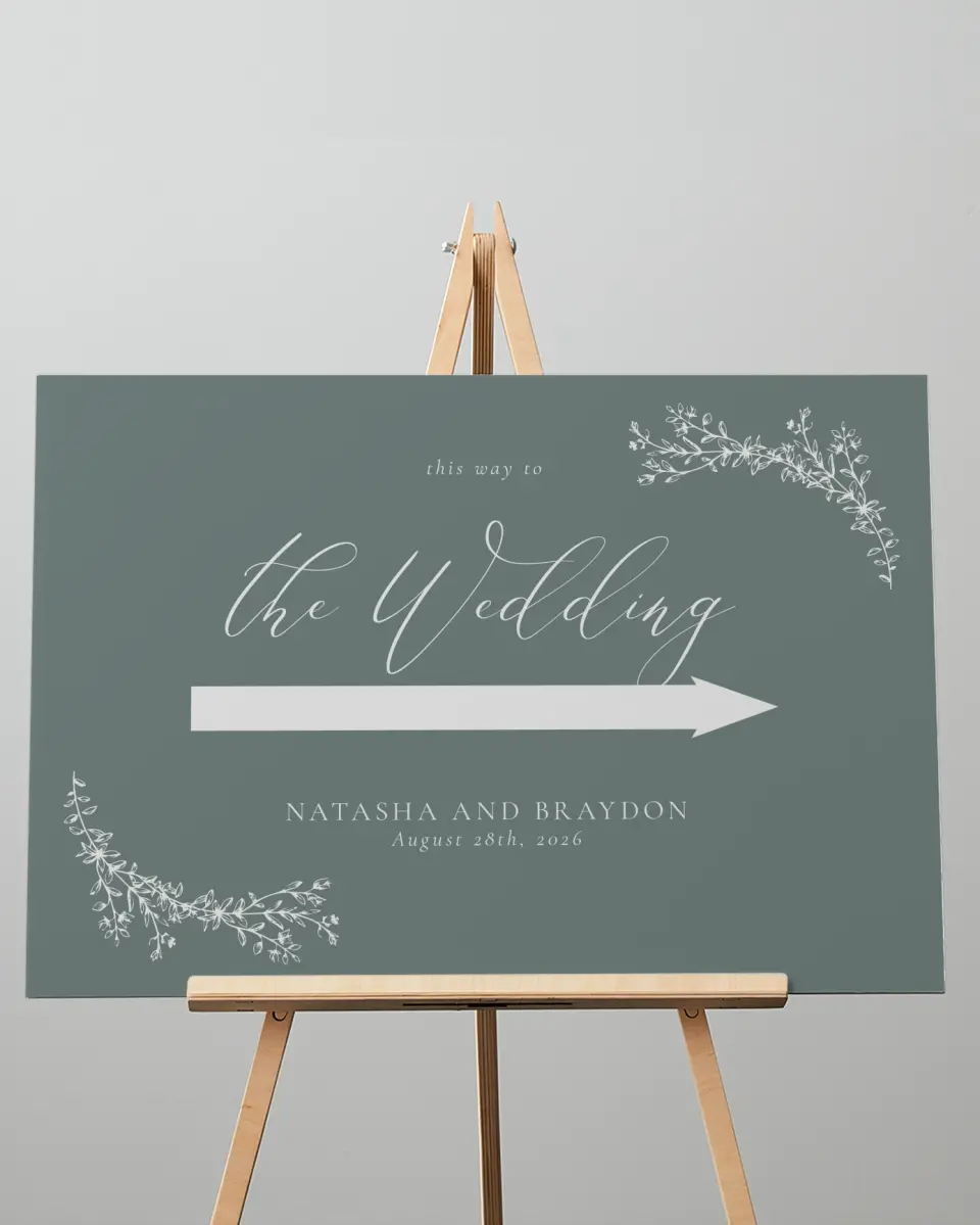 This is a 20" x 28" Direction Sign called Timeless Order printed in full color