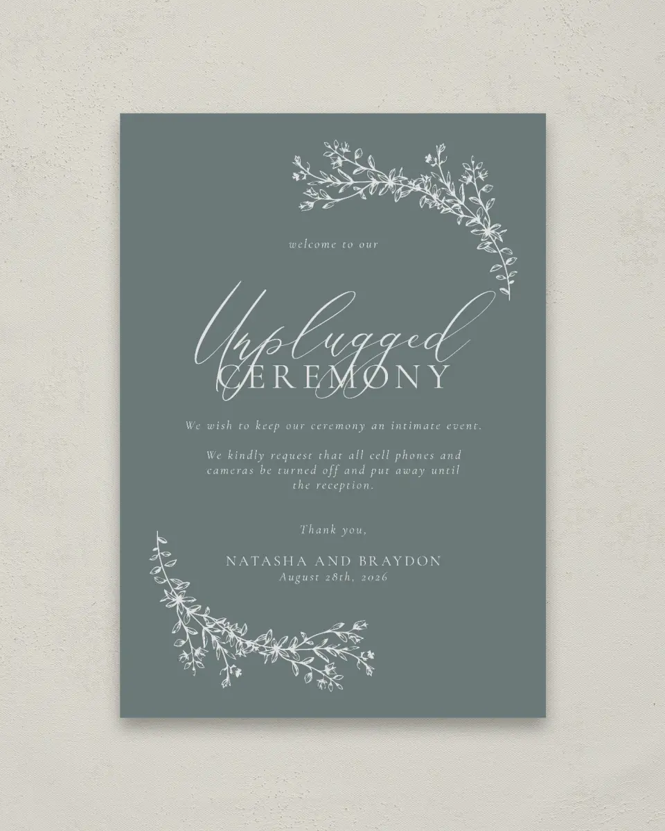 This is a 20" x 28" Unplugged Sign called Timeless Order printed in full color