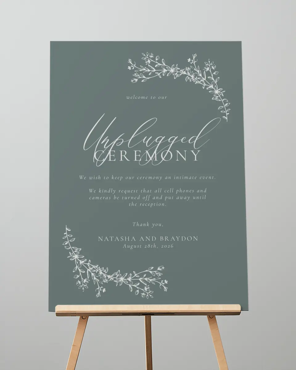 This is a 20" x 28" Unplugged Sign called Timeless Order printed in full color