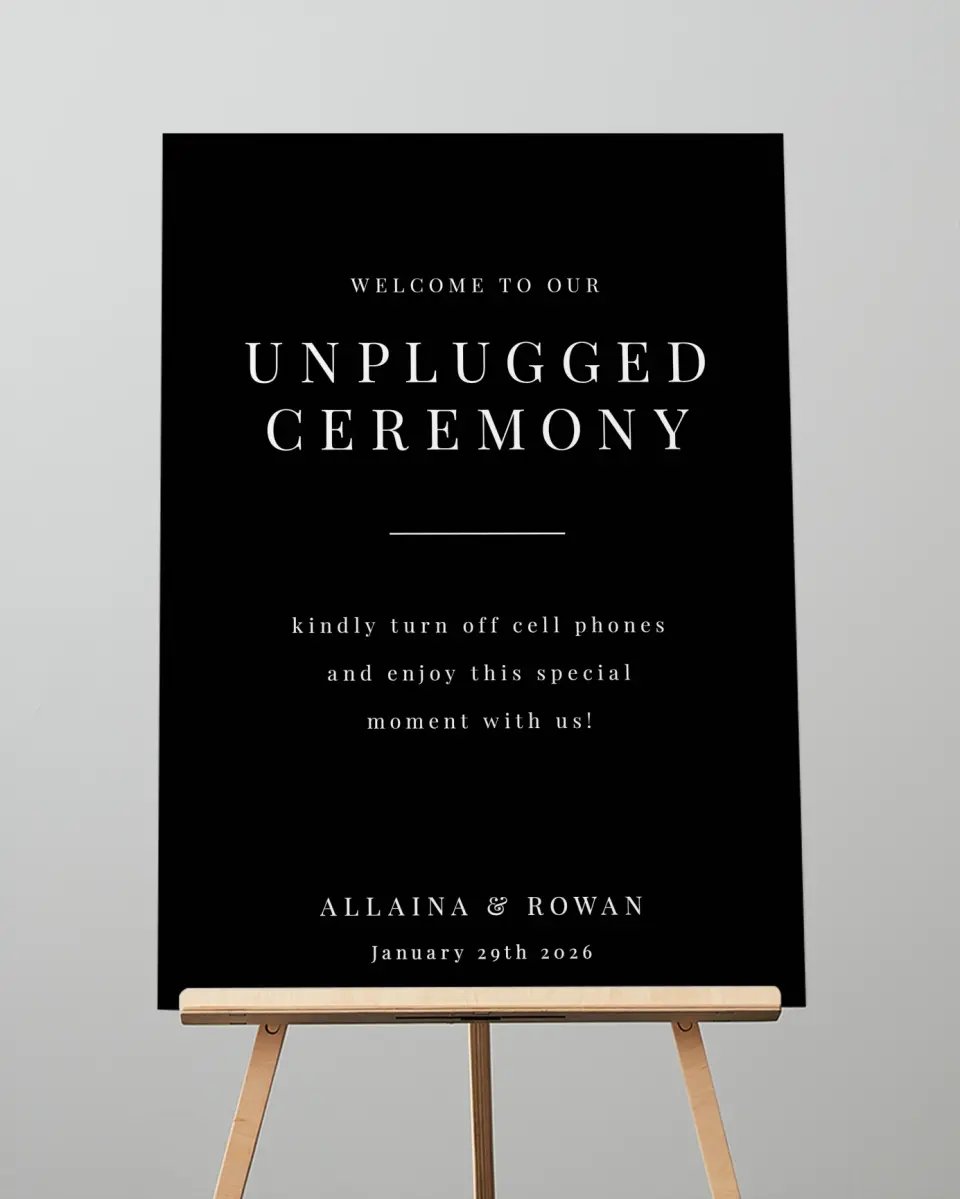 This is a 20" x 28" Unplugged Sign called Pure Devotion printed in full color