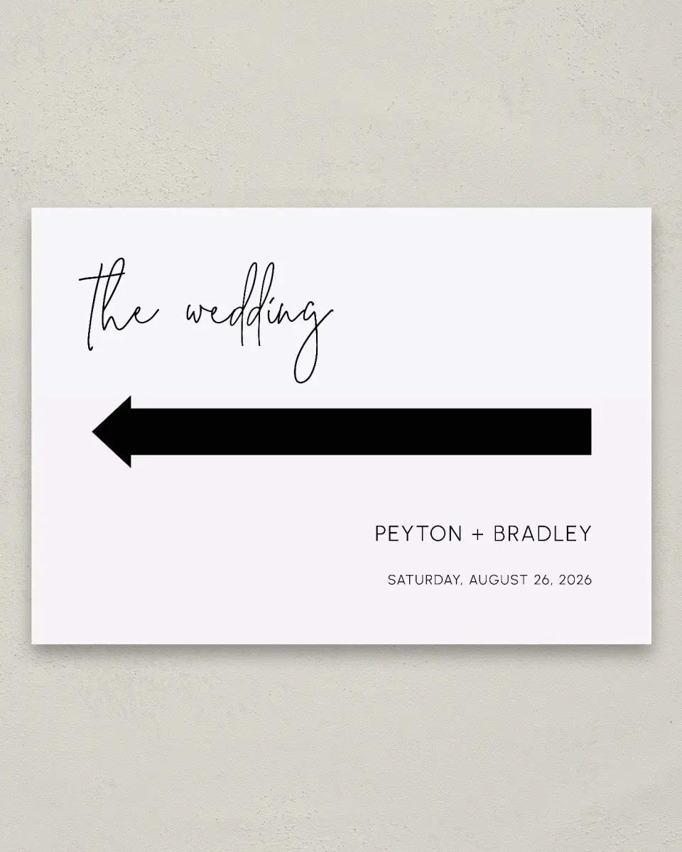 This is a 20" x 28" Direction Sign called Mod Aesthetic printed in full color