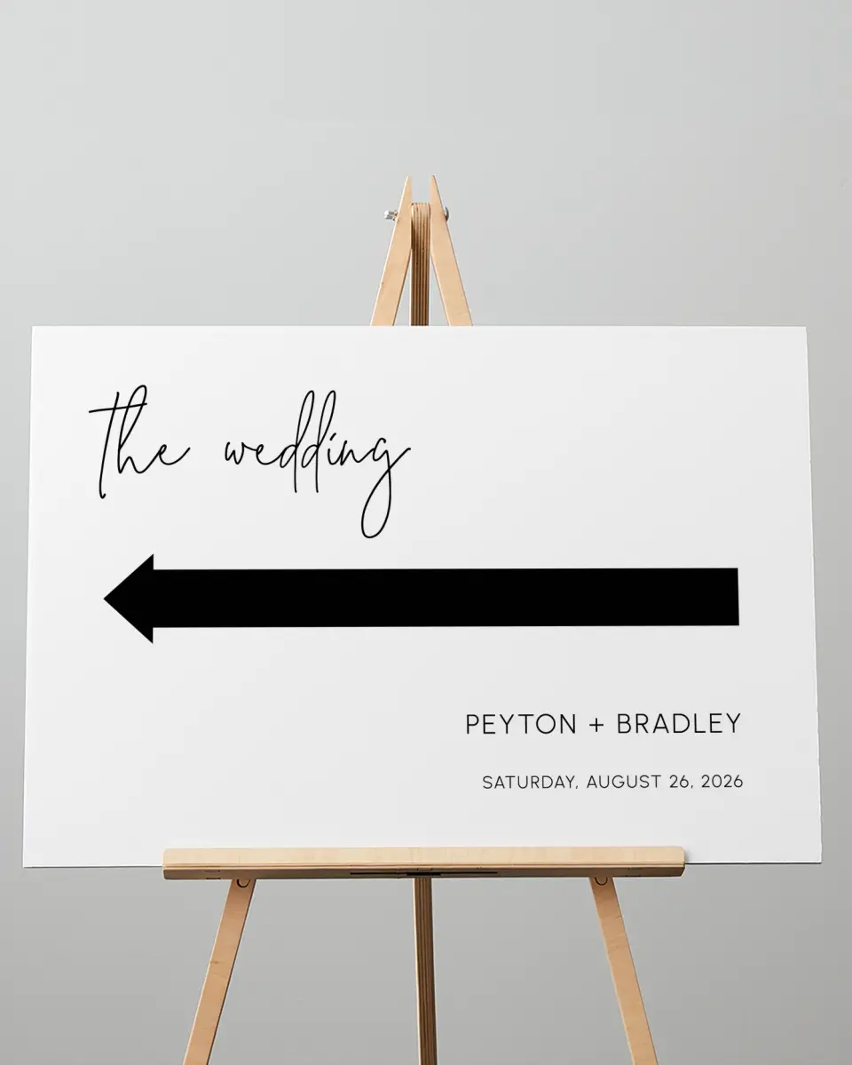This is a 20" x 28" Direction Sign called Mod Aesthetic printed in full color