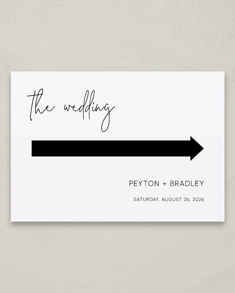 This is a 20" x 28" Direction Sign called Mod Aesthetic printed in full color