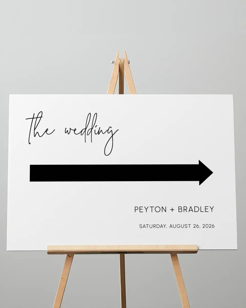 This is a 20" x 28" Direction Sign called Mod Aesthetic printed in full color