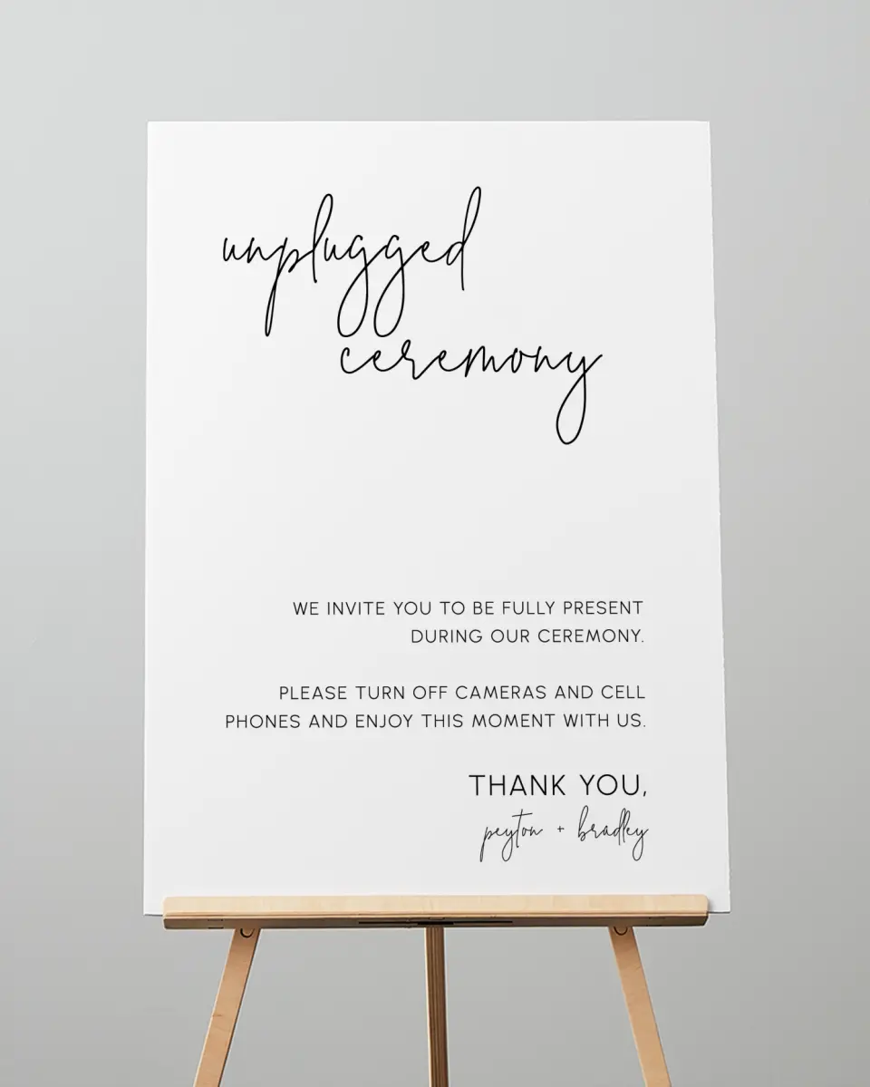 This is a 20" x 28" Unplugged Sign called Mod Aesthetic printed in full color