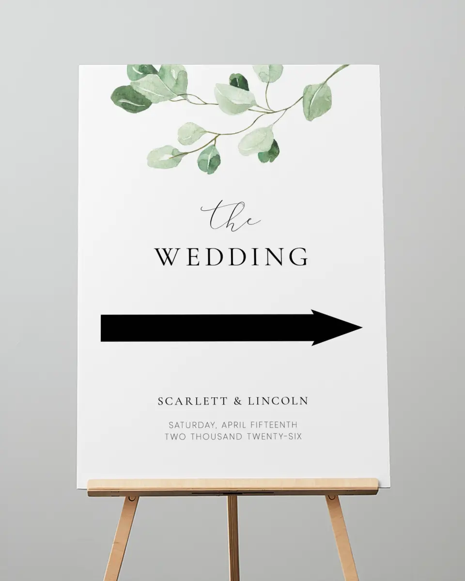 This is a 20" x 28" Direction Sign called Sweet Greenery printed in full color