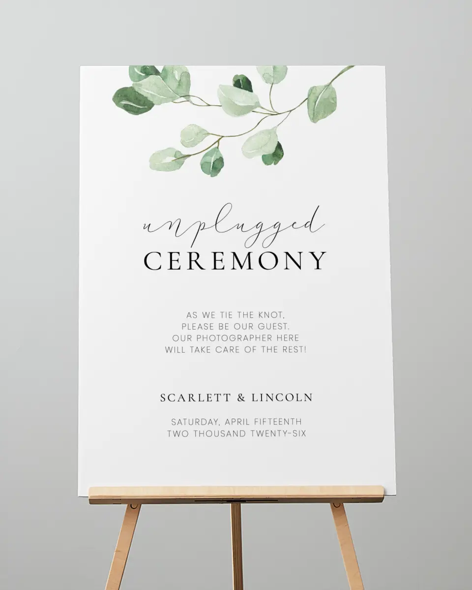 This is a 20" x 28" Unplugged Sign called Sweet Greenery printed in full color