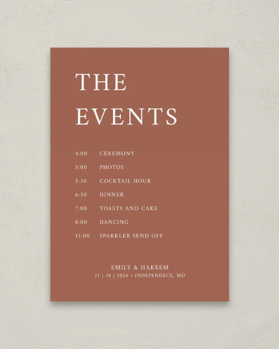 This is a 20" x 28" Schedule Sign called Timeless Truth printed in full color