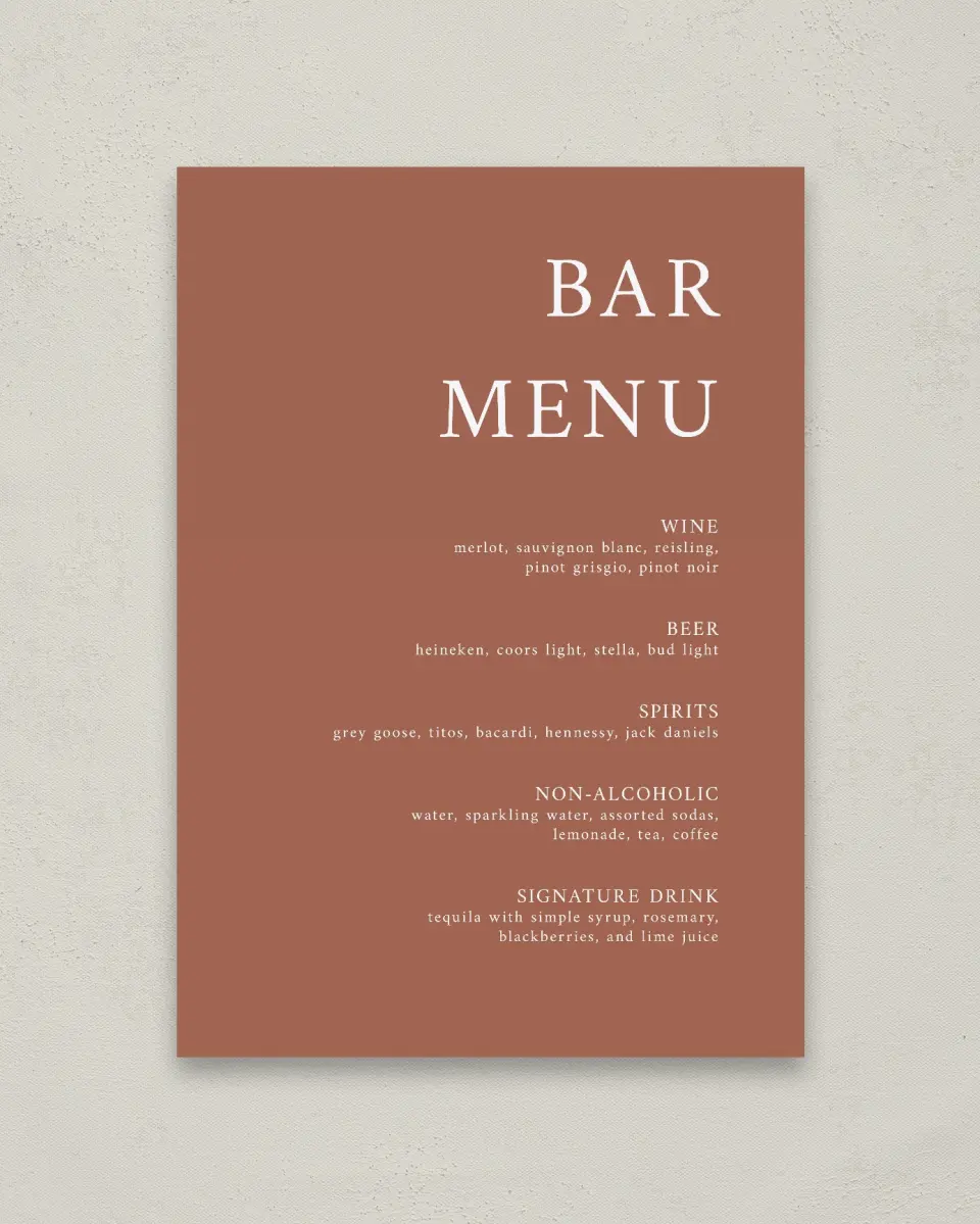 This is a 20" x 28" Menu Sign called Timeless Truth printed in full color