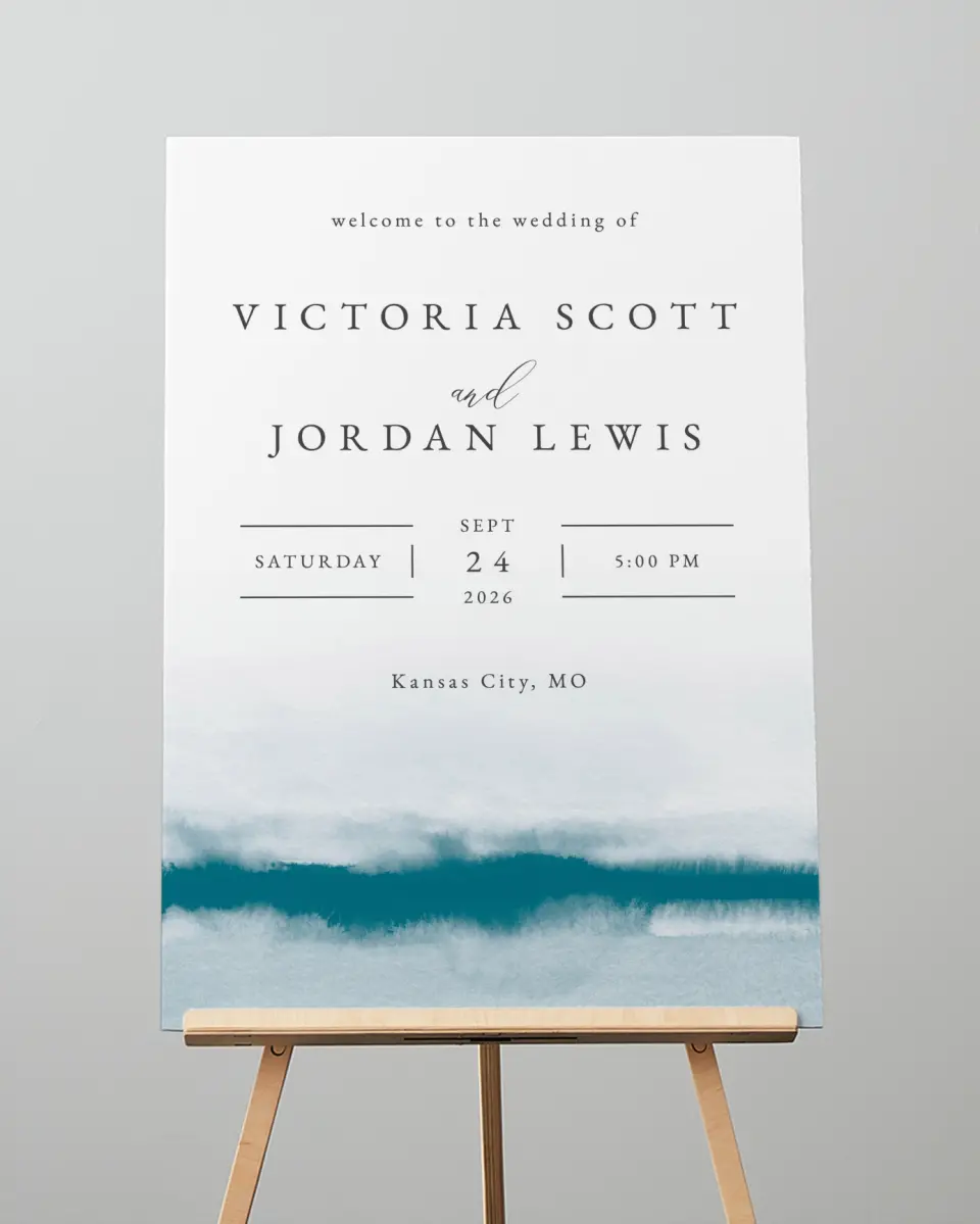 This is a 20" x 28" Welcome Sign called Shore Impression printed in full color