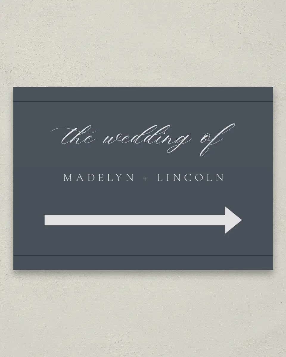 This is a 20" x 28" Direction Sign called Subtle Wreath printed in full color