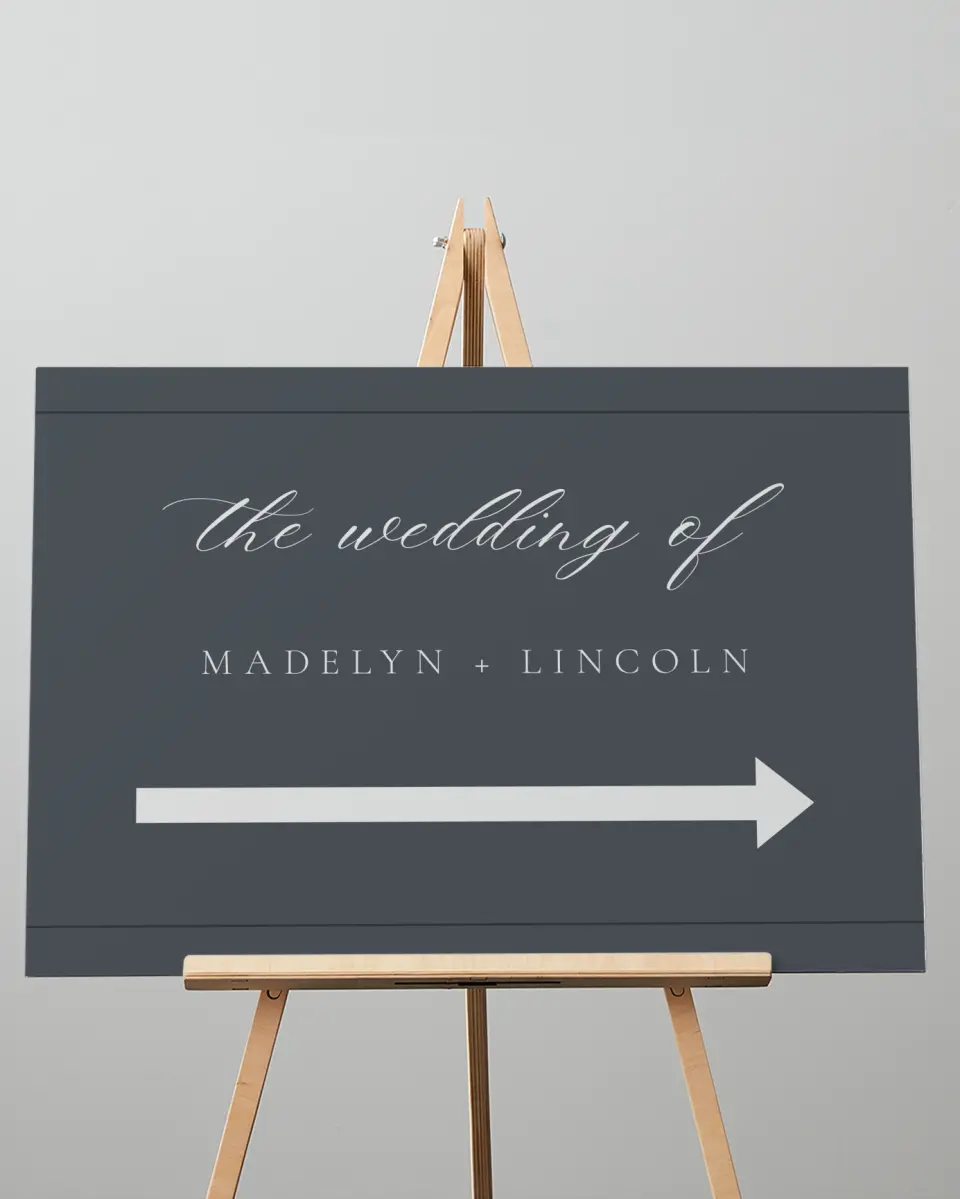 This is a 20" x 28" Direction Sign called Subtle Wreath printed in full color