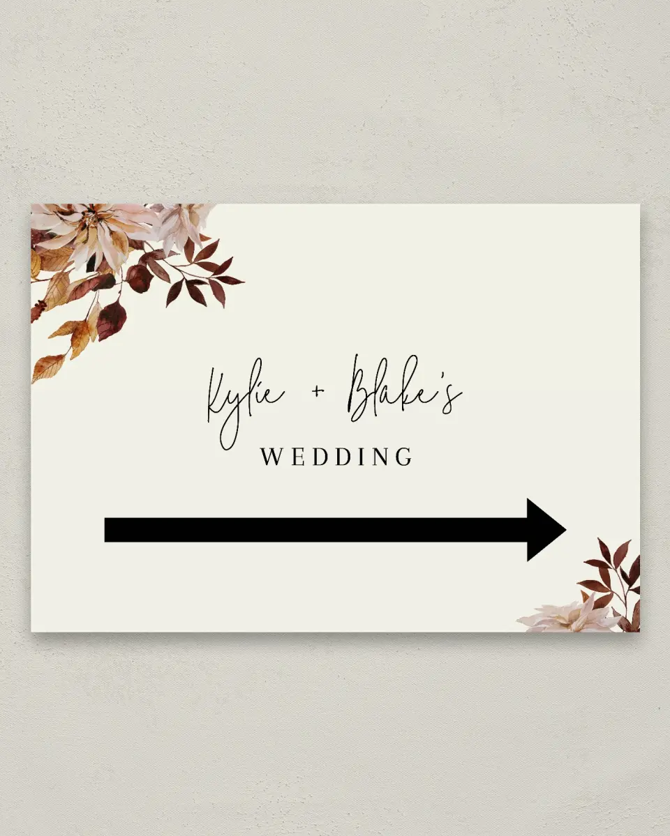 This is a 20" x 28" Direction Sign called Country Blooms printed in full color