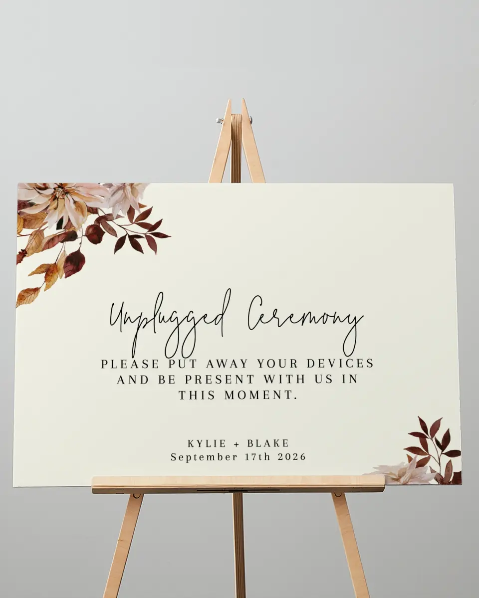 This is a 20" x 28" Unplugged Sign called Country Blooms printed in full color