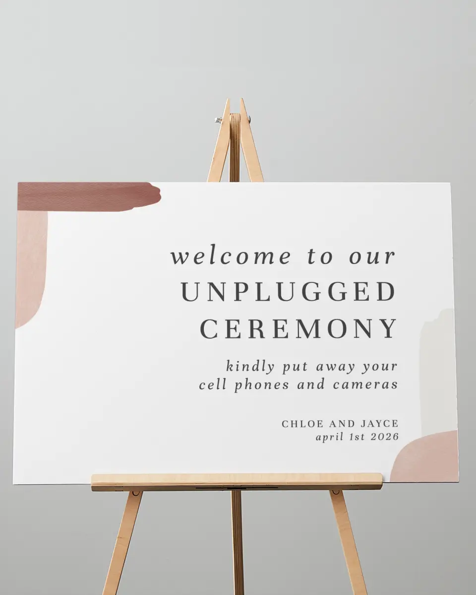 This is a 20" x 28" Unplugged Sign called Mod Paint printed in full color