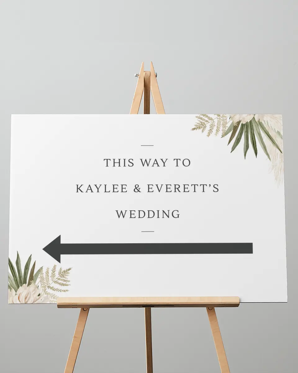 This is a 20" x 28" Direction Sign called Serene Flora printed in full color