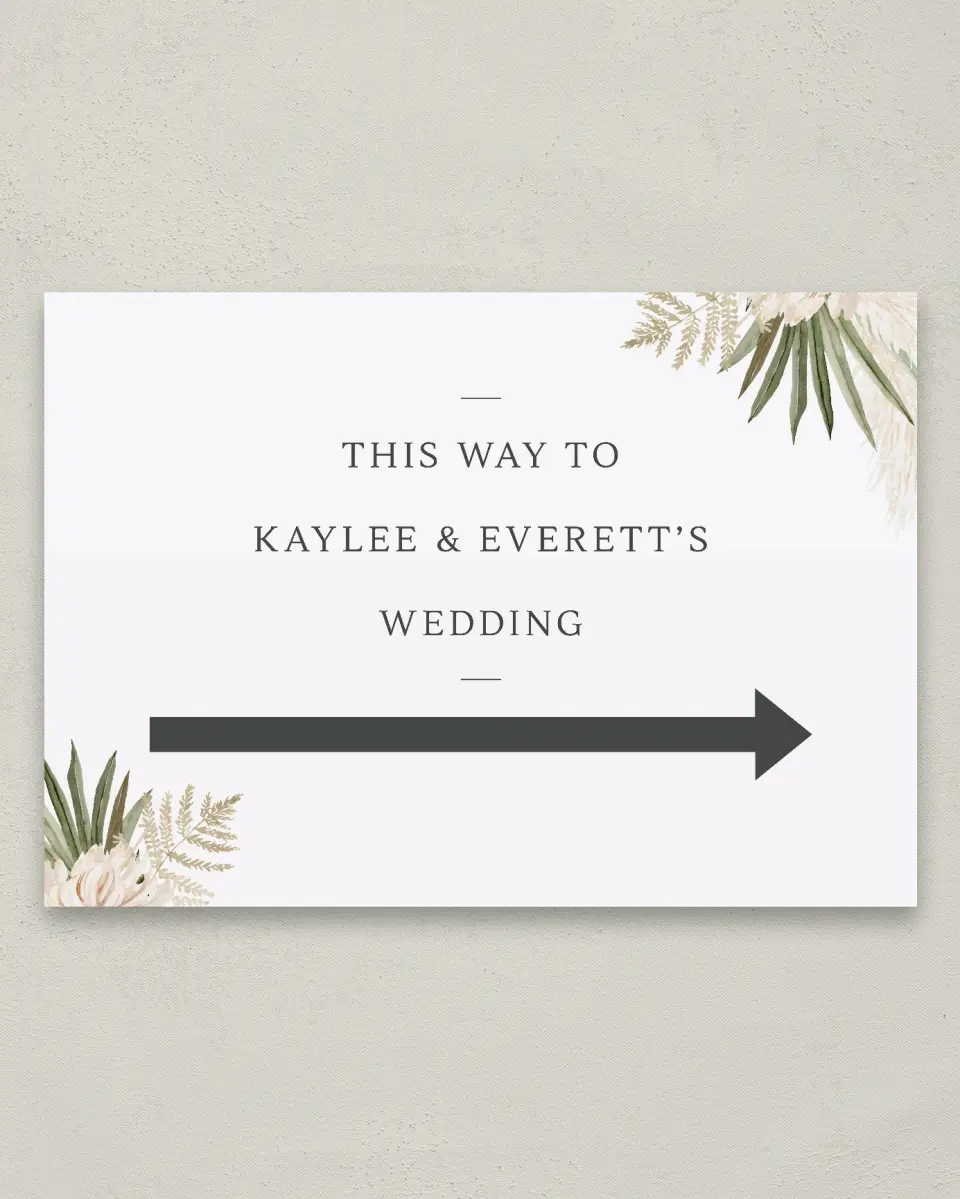 This is a 20" x 28" Direction Sign called Serene Flora printed in full color