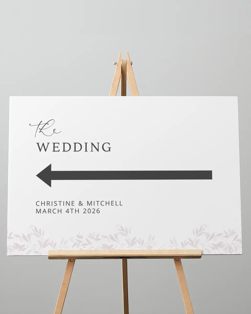 This is a 20" x 28" Direction Sign called Lush Leaves printed in full color