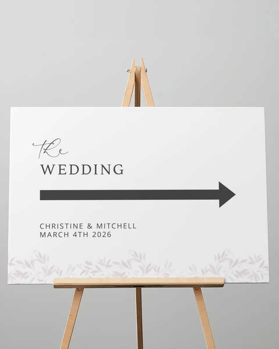 This is a 20" x 28" Direction Sign called Lush Leaves printed in full color