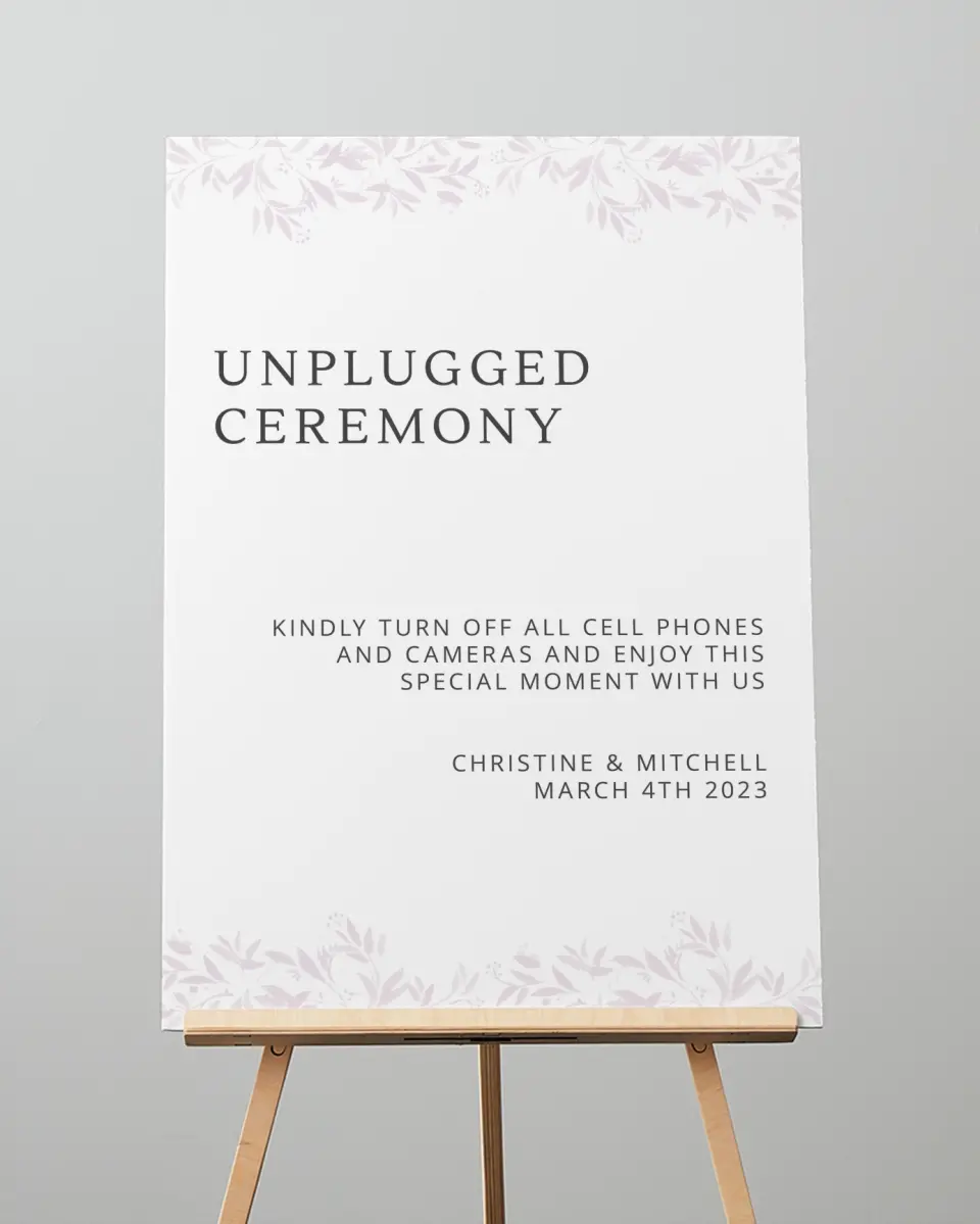 This is a 20" x 28" Unplugged Sign called Lush Leaves printed in full color