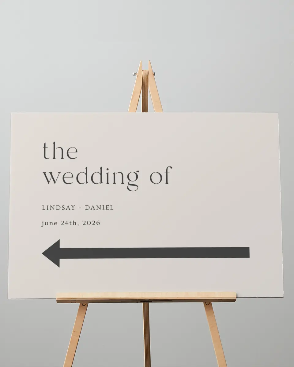 This is a 20" x 28" Direction Sign called Simple Gathering printed in full color